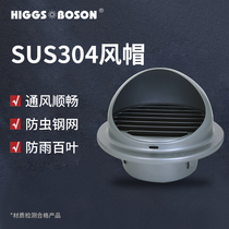 HIGGSBOSON fresh air system 304 stainless steel exterior wall hood ventilation rain cover outdoor outlet