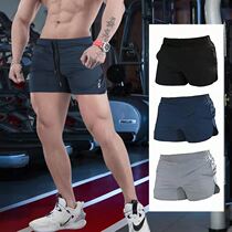 Breathable quick-drying three-point shorts mens muscles new summer fitness tight-fitting basketball running training light and thin pants