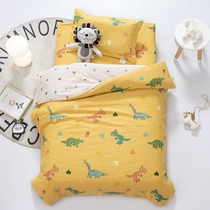 Kindergarten Entrance Garden Quilt Three Sets Full Cotton Children Quilted Pure Cotton Quilt Cover Baby Afternoon Nap Quilt with Core 6 pieces