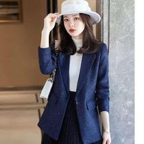 Blue blazer women spring and autumn 2021 new large size autumn coat fashion casual fried street suit