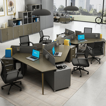 Financial Station Office Desk Office Staff Staff Desk Simple Modern Alien Office Desk and Chair Combination