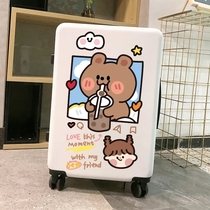 Suitcase Female high Yan value student Korean version of the suitcase trolley box Male ins trend password box Suitcase small fresh