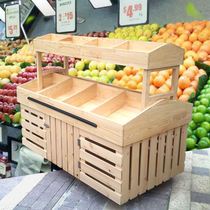 Candy supermarket biscuit cabinet shelf thickened display stand fruit shop fruit shelf can be customized wooden vegetable shelf