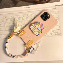 Apple 12promax phone case new iphone11pro tempered film Womens silk scarf portable bracket