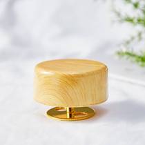 Wooden diy music box rotating base eight-sound box manual clay model accessories wooden pile movement