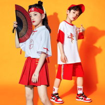 Kindergarten clothing 61 Children acting out of the summer male and female Han clothes Chinese Wind cheerleading team Games class clothes