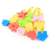 12 handles Sponge seal Childrens drawing tools Kindergarten art graffiti materials