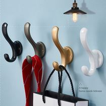 Wall Hook Metal Stiletto Black Wall Hangover Hook Single Wall-mounted Xuanguan Shoes Cabinet Wardrobe Clothes Hook cap