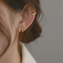 Tide 925 tremella buckle ear bone nail female earring small ear bone ring ear ring earrings 2021 New Tide