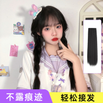 Manzreally small piece straight hair piece one piece of additional hair volume fluffy traceless hair female hair simulation invisible wig film