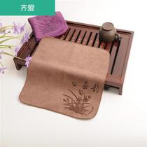 Tea towel tea ceremony tea set square towel thicken wipe drink tea absorbent rag use Gongfu tea table teapot a few coasters small towel