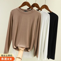 Pregnant woman hit undershirt spring autumn season new Modale Long sleeve round collar 100 lap T-shirt with long Han version loose autumn clothing