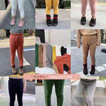 Girls plus velvet leggings autumn winter clothing 2019 new childrens elastic tights fashion Korean baby trousers tide