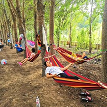  Hammock outdoor summer single and double anti-rollover thickened canvas Student indoor dormitory bedroom swing sleeping hanging chair