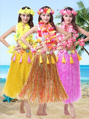 Hawaiian hula dance skirt Adult seaweed dance costume performance props Annual meeting stage performance thickened cover 
