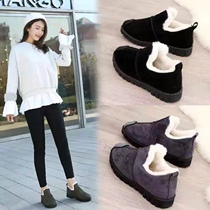 (loss of money impulse) autumn and winter new cotton shoes women winter warm plus velvet Korean version of Joker casual shoes a pedal