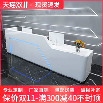Paint paint front desk reception desk simple modern company office consulting service guide medical desk beauty salon checkout bar