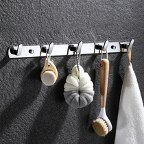 Stainless steel hanging clothes hook in door Xuanguan wall-mounted wall toilet bathroom towel cloths hooded hook Hook Free of punch