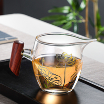 Fushentang Japanese wooden glass Road cup thickened heat-resistant tea divider tea leak set kung fu tea set Kung Fu Tea Tea Sea
