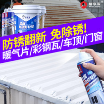 Anti-rust paint exempt from rust self-spray rust conversion agent radiator metal hand-crank spray paint household white anti-corrosion paint