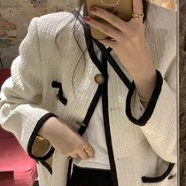 Korean casual short coat women small fragrant wind 2021 Spring and Autumn New Tide loose Joker casual long sleeve coat women