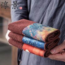 ·High-end Chinese tea towel thickened large absorbent tea mat tea table rag Kung Fu tea set small tea table special towel