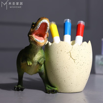Creative childrens room small dinosaur pen holder boy cute animal cartoon T. Rex desk pen holder stationery storage box