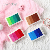 ownday printing desk hand account clipping details rubber stamp printing pad four-color gradient printing table cute printing pad box