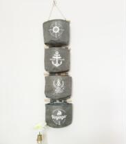 Cotton Hemp Collection Bag Wall Style Navy Wind Multifunction Hanging Bag Combined Ship Anchor Ship Rudder Storage Bag Manufacturer Direct