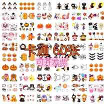 halloween stickers face stickers face decoration children horror tattoo stickers makeup halloween pumpkin wound scar