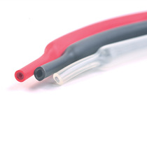 Four - fold thermal shrinkage tube Red transparent with adhesive diameter 6mm thermal shrinkage tube insulated double wall tube