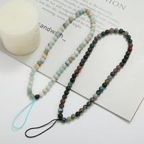 Summer explosion style natural stone mobile phone lanyard fashion Amazon anti-lost mobile phone chain new color factory direct sales