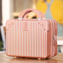 Retro Mini suitcases 14 inch Makeup Case Wedding Escort Travel Small Case Makeup Bag Check-in Suitcase Woman