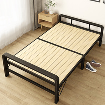 Iron frame Wrought iron bed Office lunch break 1 2 meters Student staff dormitory double bed Rental house folding single bed