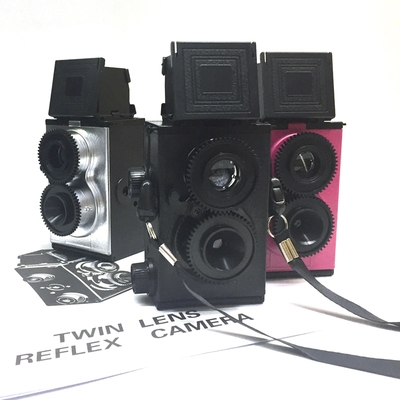 Adult science retro camera double reverse 135 film camera diy assembly send students send friends birthday gifts