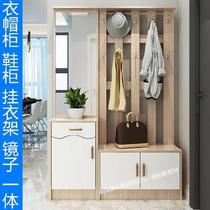 Hanging hat rack practical vertical cabinet bedroom bedroom economical door coat rack shoe cabinet integrated partition Cabinet strong