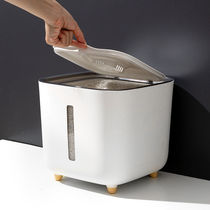 High-value household 20kg rice barrel Noodle Box Noodle cylinder Nordic wind with lid insect-proof moisture-proof rice tank thickened grains barrel