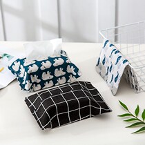 Home cotton linen tissue cover tissue bag paper bag cloth car bag cloth car paper bag tissue box box paper towel bag