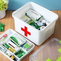 Family-packed small medicine box multi-layer first-aid drug storage box household plastic childrens medicine box medical cream box visit