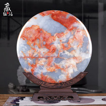 Natural jade flat buckle living room office porch cabinet decorations opening housewarming craft gifts ornaments large size