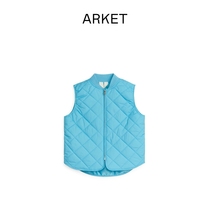 ARKET male and female children outdoor quilted zipped vest blue green 2022 spring new 0993496003