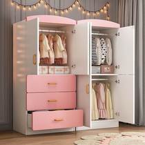 Children Wardrobe Home Bedroom Girl Pink Baby Containing Cabinet Simple Baby Cupboards Small Closet Hanging Wardrobe