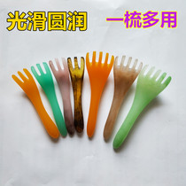Head five teeth massage claw resin beeswax head treatment comb three claws long handle scraping point board shoulder neck back