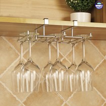 No installation of red wine cup holder hanging upside down tall cup holder wine rack wine cabinet non-perforated household light luxury bars-