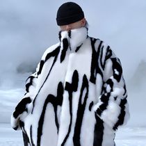 Lamb coat men loose couples imitation fur jacket Korean trend thickening autumn and winter