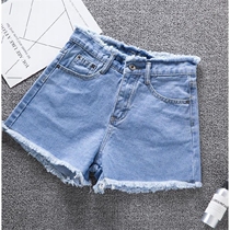Denim shorts Women summer New wear Korean version of loose wide legs Joker slim high waist a hot pants tide