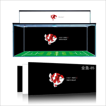 Customized goldfish tank background paper lanshou tesai goose head red landscape mural 3d effect stereo 60cmx40cm