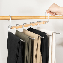 Multi-function multi-layer pants rack Household incognito magic pants clip foldable wardrobe hanger storage artifact pants hanging rack