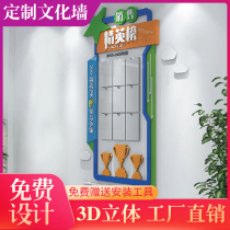 Cultural Wall 3d Stereocreativity Company Corporate Motivatio Employees Light Boom List Display Wall Customized Championship Chart