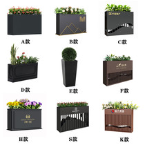 Outdoor courtyard wrought iron flower box rectangular flower bed sales department outdoor flowerpot fence partition flower stand flower tray combination